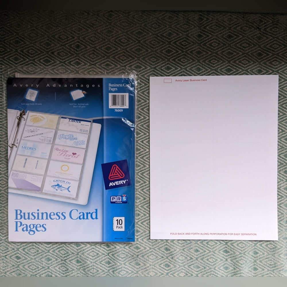 Avery Business Card Pages & Printable Business Cards